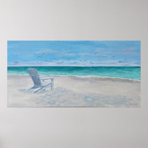 Affiche de vieille chaise Adirondack - par Just Da