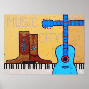 affiche de ville de musique
