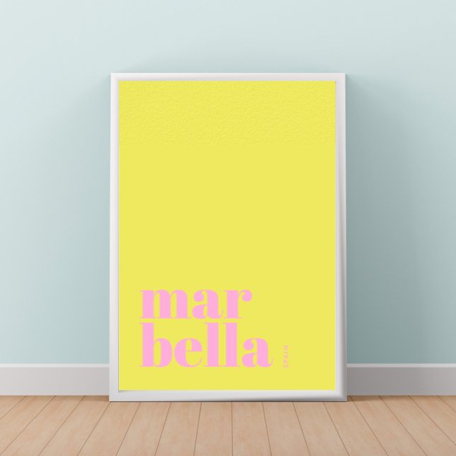 Affiche de ville moderne Marbella Espagne (Créateur téléchargé)