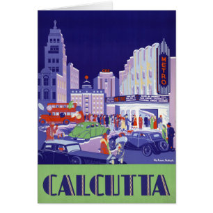 Affiche de Vintage voyage Calcutta restaurée