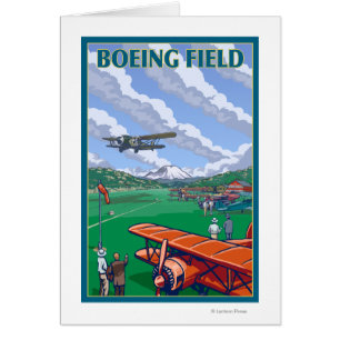 Affiche de Vintage voyage de champ de Boeing