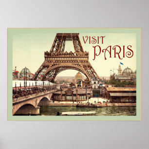 Affiche de Vintage voyage de ~ de Paris de visite