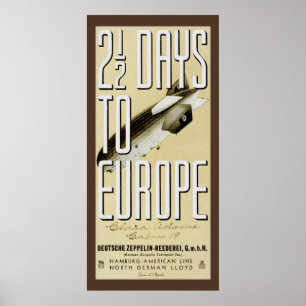 Affiche de Vintage voyage de Hindenburg de