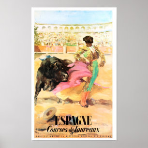 Affiche de Vintage voyage de Matador Espagne
