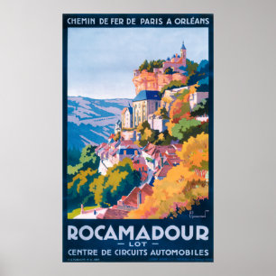 Affiche de Vintage voyage de Rocamadour