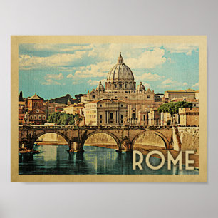 Affiche de Vintage voyage de Rome