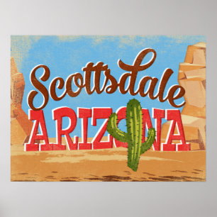 Affiche de Vintage voyage de Scottsdale Arizona