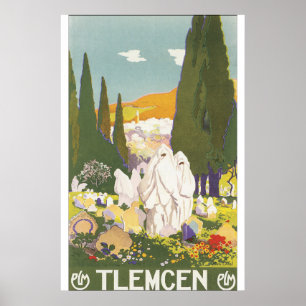 Affiche de Vintage voyage de Tlemcen