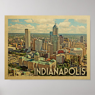 Affiche de Vintage voyage d'Indianapolis