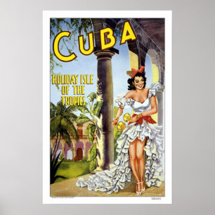 Affiche de Vintage voyage du Cuba