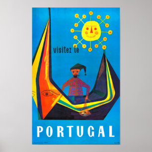 Affiche de Vintage voyage du Portugal reconstituée