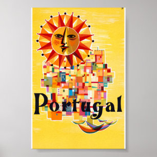 Affiche de Vintage voyage du Portugal reconstituée