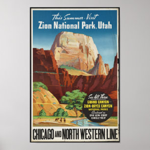 Affiche de Vintage voyage pour le parc national de