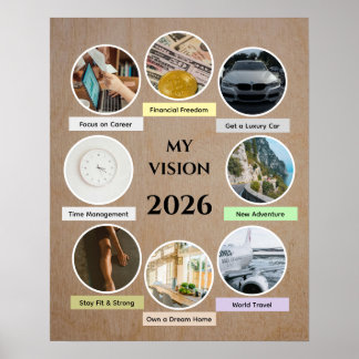 Affiche de vision de photo de cercle moderne aléat