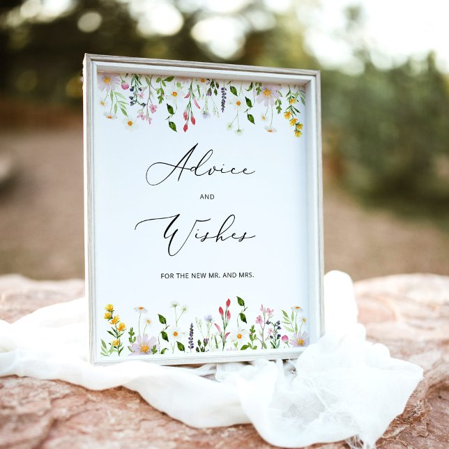 Affiche de voeux et de conseils de fleurs sauvages (Créateur téléchargé)