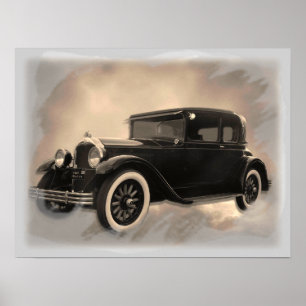 Affiche de voiture ancienne