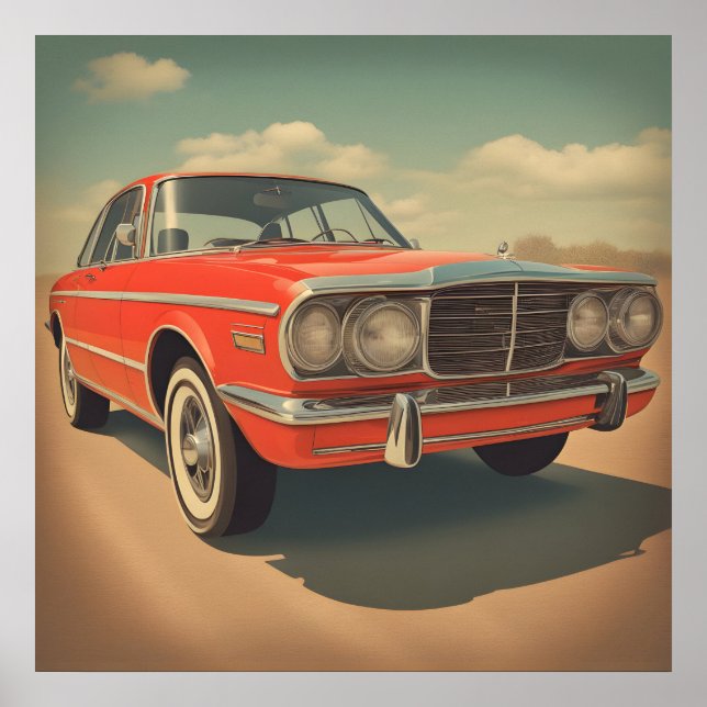 Affiche de voiture classique (Devant)