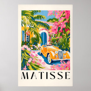 Affiche de voiture vintage, art mural prépa, décor