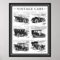 Affiche de voitures anciennes
