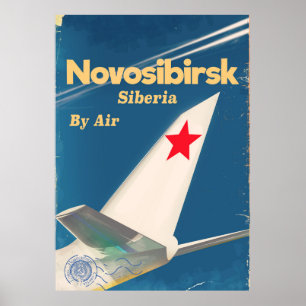 Affiche de vol de Novosibirsk Sibérie Union soviét