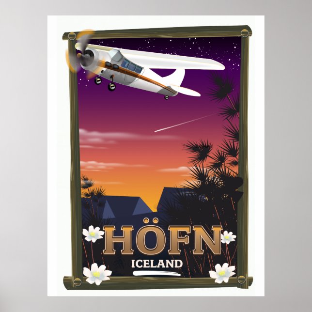 Affiche de vol Höfn Islande (Devant)
