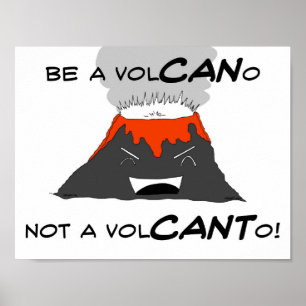 Affiche de volcan