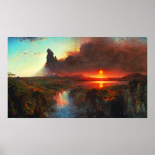 Affiche de volcan du Cotopaxi