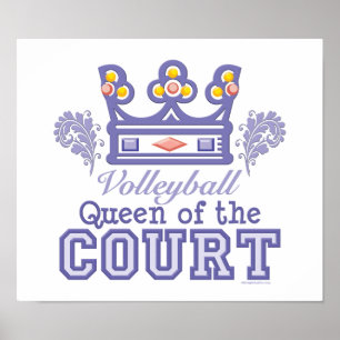 Affiche De Volley-ball Reine De La Cour