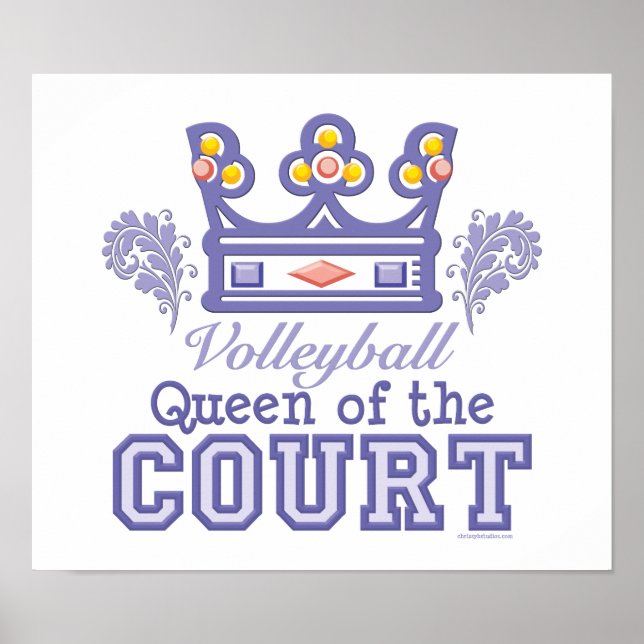 Affiche De Volley-ball Reine De La Cour (Devant)