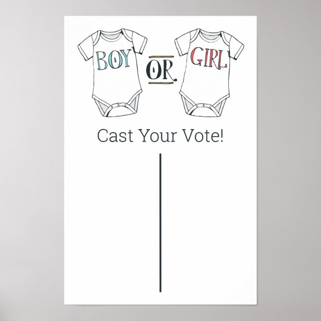 Affiche de vote sur la révélation du genre (Devant)