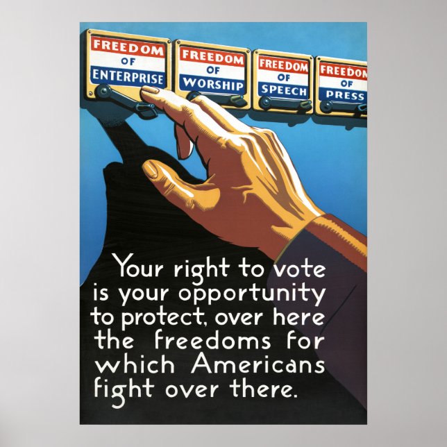 Affiche de vote vintage (Devant)