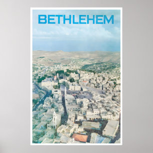 Affiche de voyage à Bethléem Art du Moyen-Orient v