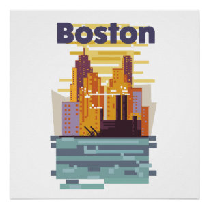 Affiche de voyage à Boston