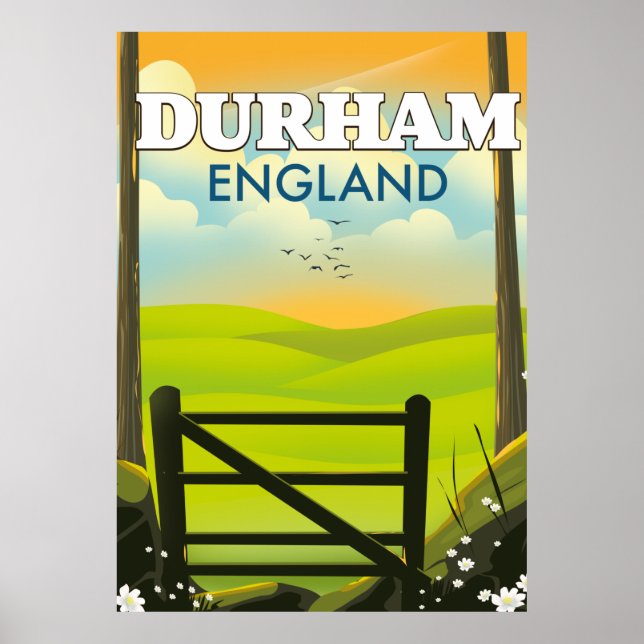Affiche de voyage à Durham Angleterre (Devant)