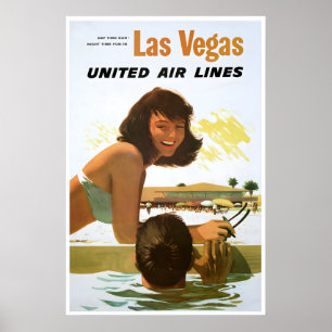 Affiche de voyage à Las Vegas Stan Galli Art Unite