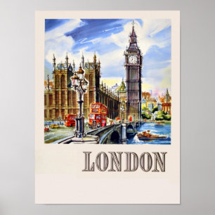 Affiche de voyage à Londres