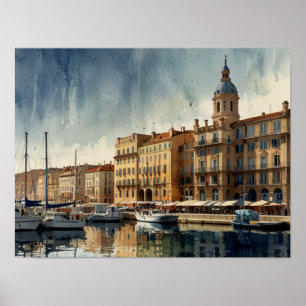 Affiche de voyage à Marseille France