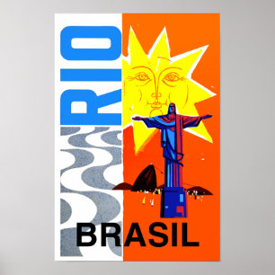 Affiche de voyage à Rio de Janeiro