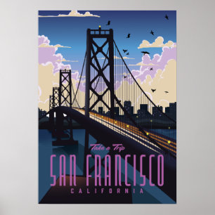 Affiche de voyage à San Francisco