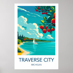 Affiche de voyage à Traverse City