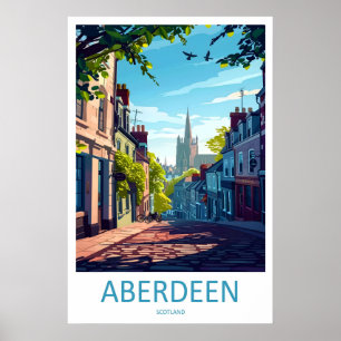 Affiche de voyage Aberdeen Parc Poster Ski Vintage