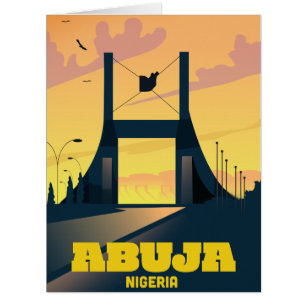 Affiche de voyage Abuja Nigeria City Gate Vintage