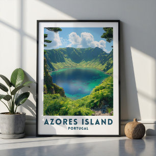Affiche de voyage Açores Portugal Art mural