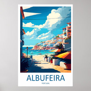 Affiche de voyage Albufeira Park Ski Vintage Natio