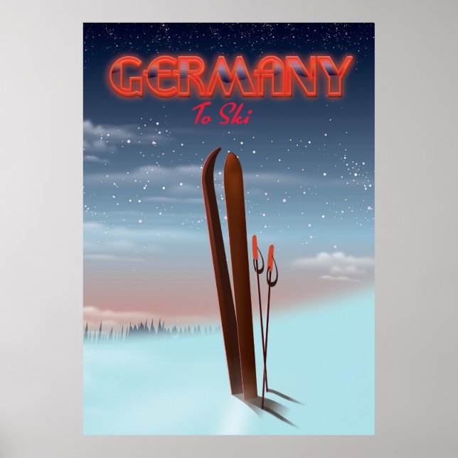 Affiche de voyage Allemagne Ice Ski (Devant)