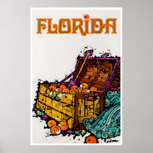 Affiche de voyage artistique de Floride Impression