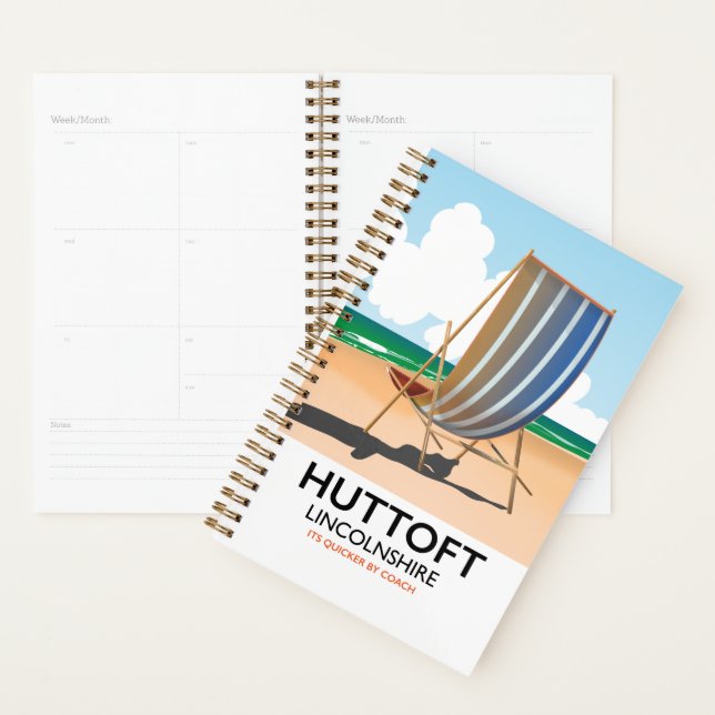 Affiche de voyage au bord de la mer à Huttoft. (Devant avec enveloppe)