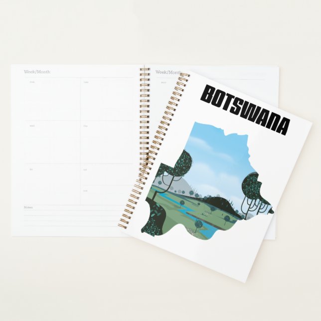 Affiche de voyage au Botswana (Devant avec enveloppe)