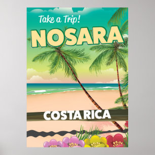 Affiche de voyage au Costa Rica à Nosara