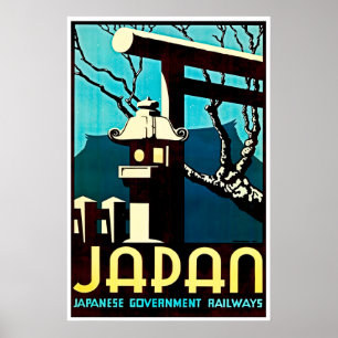 Affiche de voyage au Japon Art japonais Gouverneme
